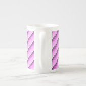 Tasse En Porcelaine Carrés rose et violet (Dos)