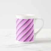 Tasse En Porcelaine Carrés rose et violet (Droite)