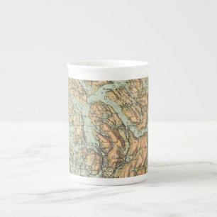 Tasse En Porcelaine Cartes de Norvège - Bergen série 1925