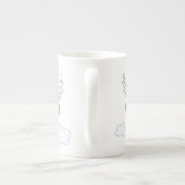 Tasse En Porcelaine Cartogramme volant mignon (Dos)