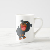 Tasse En Porcelaine Cartoon joyeux Bébé Rottweiler (Droite)
