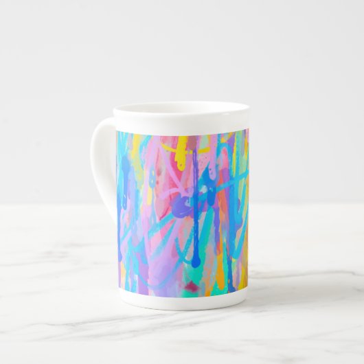 Tasse En Porcelaine Cascade vibrante (Devant gauche)