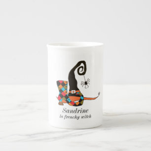 Tasse En Porcelaine Casquette et démarrage personnalisé de sorcière Éf