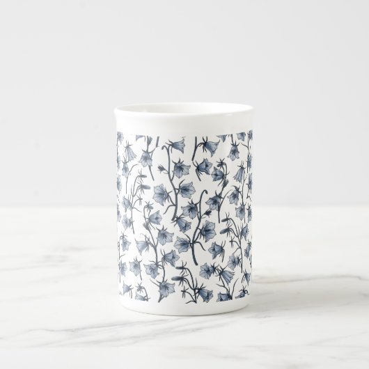 Tasse En Porcelaine Cellules bleues, Cloches, Bellflowers (Devant)
