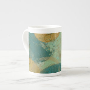 Tasse En Porcelaine Cercles bleus et jaunes