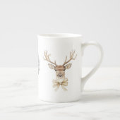 Tasse En Porcelaine Cerf avec Bow Noël (Droite)
