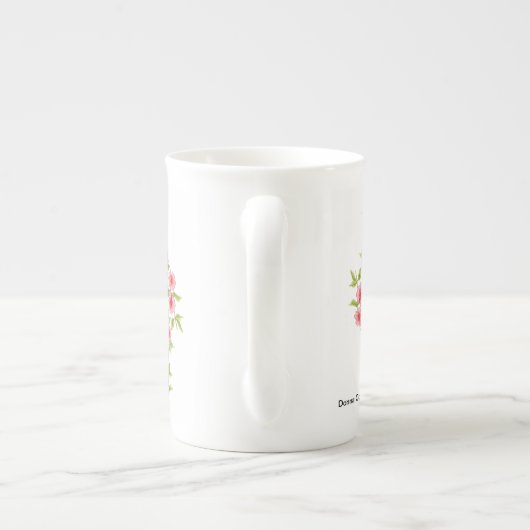Tasse En Porcelaine Cerisiers en fleurs os Chine Musique (Dos)
