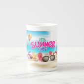 Tasse En Porcelaine C'est l'été (Devant)