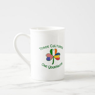 Tasse En Porcelaine Chad Irlande USA Drapeau Shamrock Personnalisé