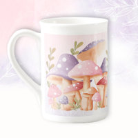 Champignons violets roses mignons Nom de l'automne