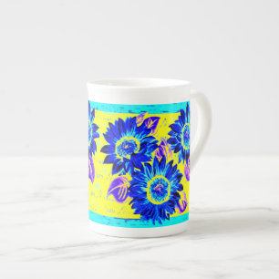 Tasse En Porcelaine Changer la couleur des tournesols délirants
