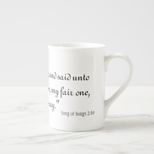 Tasse En Porcelaine Chanson des chansons 2:10 (Droite)