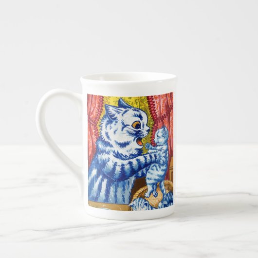 Tasse En Porcelaine Chat et ses chatons (Gauche)