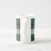 Tasse En Porcelaine Chèque écossais vert et noir (Dos)