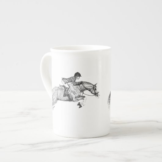Tasse En Porcelaine Cheval de levage (Devant gauche)