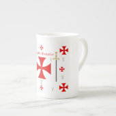 Tasse En Porcelaine Chevaliers Templar (Devant droit)