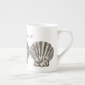 Tasse En Porcelaine Chic blanc à coquille de saint Jacques (Droite)
