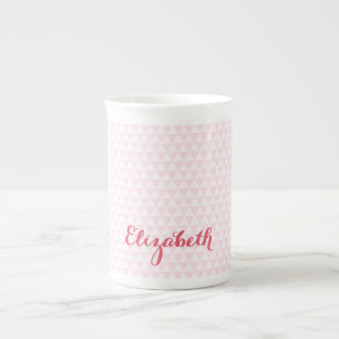 Tasse En Porcelaine Chic chic et moderne Nom personnalisé Fille rose