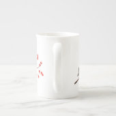 Tasse En Porcelaine Chickadee avec les baies rouges - branche simple (Dos)