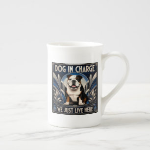Tasse En Porcelaine Chien dirige la maison, Patron chien, En charge !