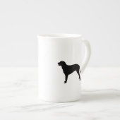 Tasse En Porcelaine Chiens d'amour Silhouette Retriever recouvert de b (Devant droit)