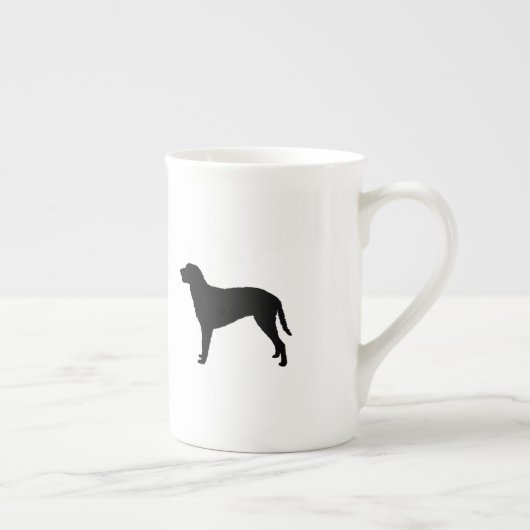 Tasse En Porcelaine Chiens d'amour Silhouette Retriever recouvert de b (Droite)
