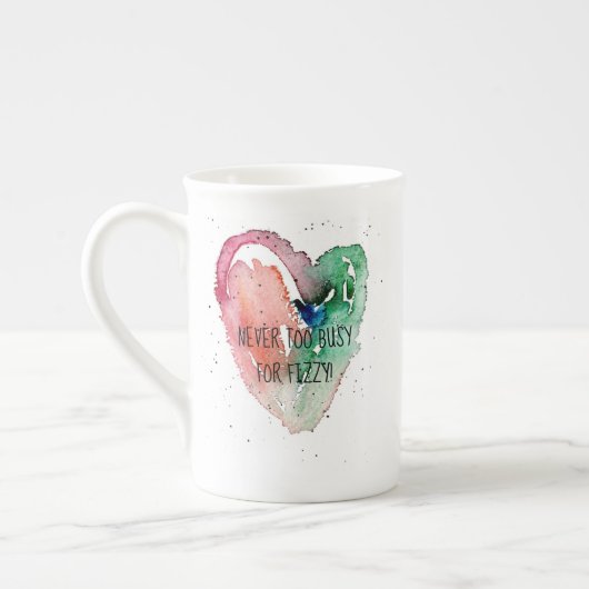 Tasse En Porcelaine Chine Fun Girly 'Jamais trop occupé pour Fizzy' Bo (Gauche)