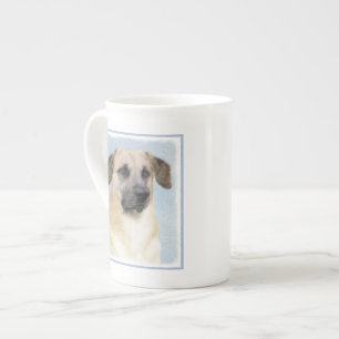 Tasse En Porcelaine Chinook (Oreilles Laissées) Peinture - Art Chien o
