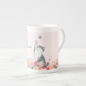 Tasse En Porcelaine Chocolat Chocolat Chocolat Chauffé Rose Chocolat C (Devant droit)