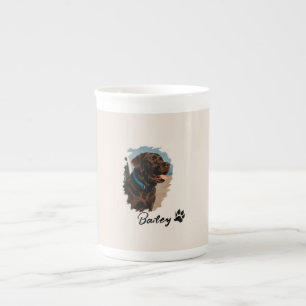 Tasse En Porcelaine Chocolat mignon Labrador Chien - Bailey Cadeau p