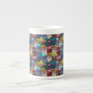 Tasse En Porcelaine Chouette dans la couronne
