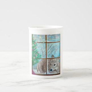 Tasse En Porcelaine Christmas deer in window