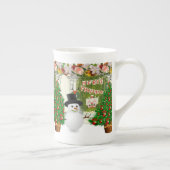 Tasse En Porcelaine Christmas Mug, Snowman, Joyeux Noël (Droite)