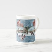 Tasse En Porcelaine Christmas Mug, Snowman, Joyeux Noël (Devant droit)