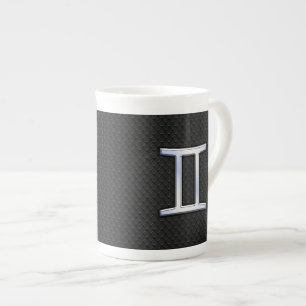 Tasse En Porcelaine Chrome comme Gemini signe Zodiac