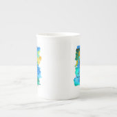 Tasse En Porcelaine Ciel bleu brillant et lever peint à la main (Devant)