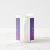 Tasse En Porcelaine Ciel nocturne étoilé violet foncé (Dos)
