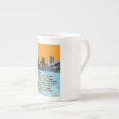 Tasse En Porcelaine Citation architecturale de Longfellow (Devant droit)