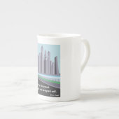 Tasse En Porcelaine Citation d'architecture [roseau de Brian] (Devant droit)