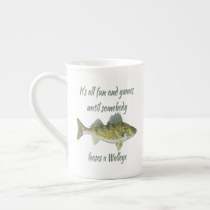 Tasse En Porcelaine Citation de pêche au walleye