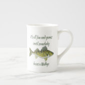Tasse En Porcelaine Citation de pêche au walleye (Droite)