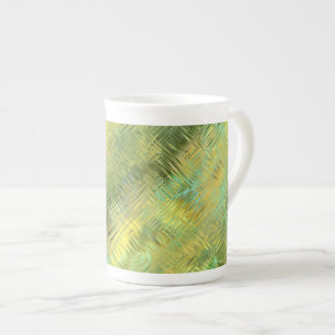 Tasse En Porcelaine Citrine Yellow Glassy Texture