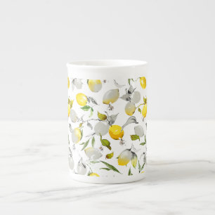 Tasse En Porcelaine citrons aquarelle 21