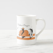 Tasse En Porcelaine Citrouille de dessin mignon Penguin Drôle Hallowee (Droite)