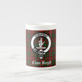 Tasse En Porcelaine Clan écossais Boyd Crest Badge & Tartan (Devant)
