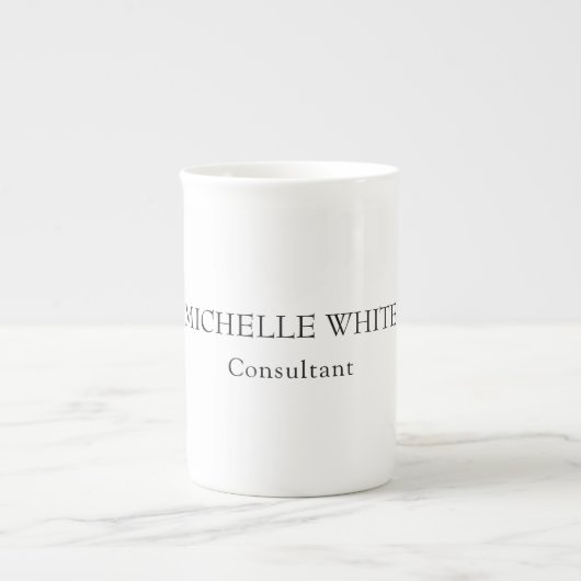 Tasse En Porcelaine Classic Minimalist Professional Ajouter un nom (Devant)
