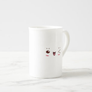 Tasse En Porcelaine Cligner de l'oeil la tasse de porcelaine de Kawaii