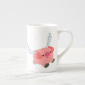 Tasse En Porcelaine Cochon De Dessin À Charme (Droite)