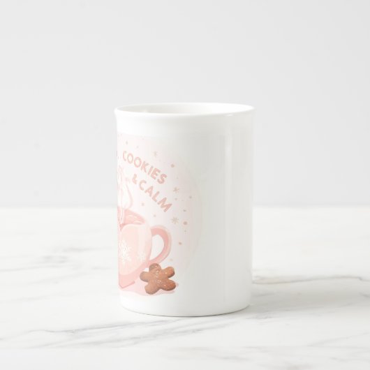 Tasse En Porcelaine Cocoa, Cookies & Calm – Pastel Christmas CoT-Shirt (Devant)
