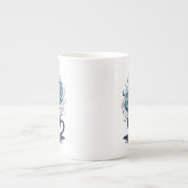 Tasse En Porcelaine Codage bleu ton Café Numéros binaires Programmateu (Devant)